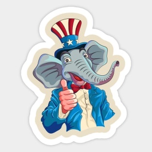 Republican Elephant Sticker